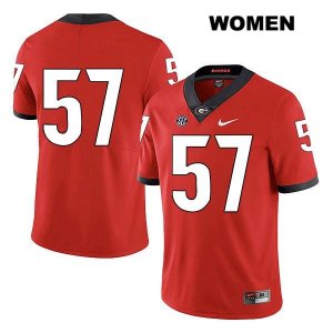 Women's Georgia Bulldogs NCAA #57 Daniel Gothard Nike Stitched Red Legend Authentic No Name College Football Jersey SIH8854IE